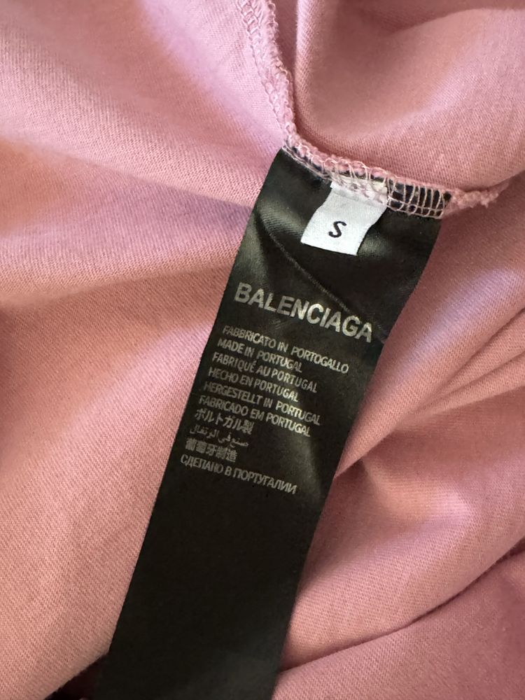 T-shirt Balenciaga róż unisex rozm S (bedzie dobry na M-L) oversize