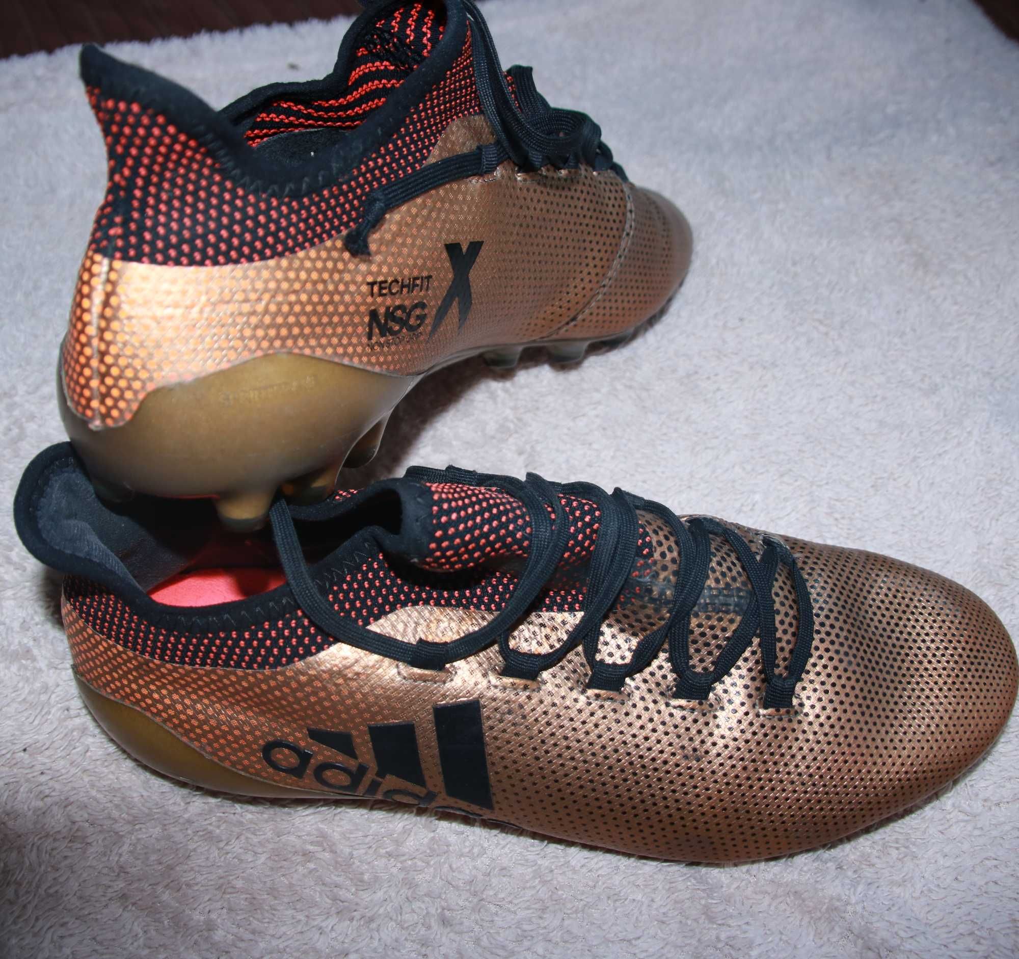 Buty piłkarskie korki X 17.1 Techfit SG Adidas, używane, rozm 42