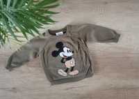 Khaki oliwkowy sweterek kaftanik Myszka Mickey Miki Primark 68