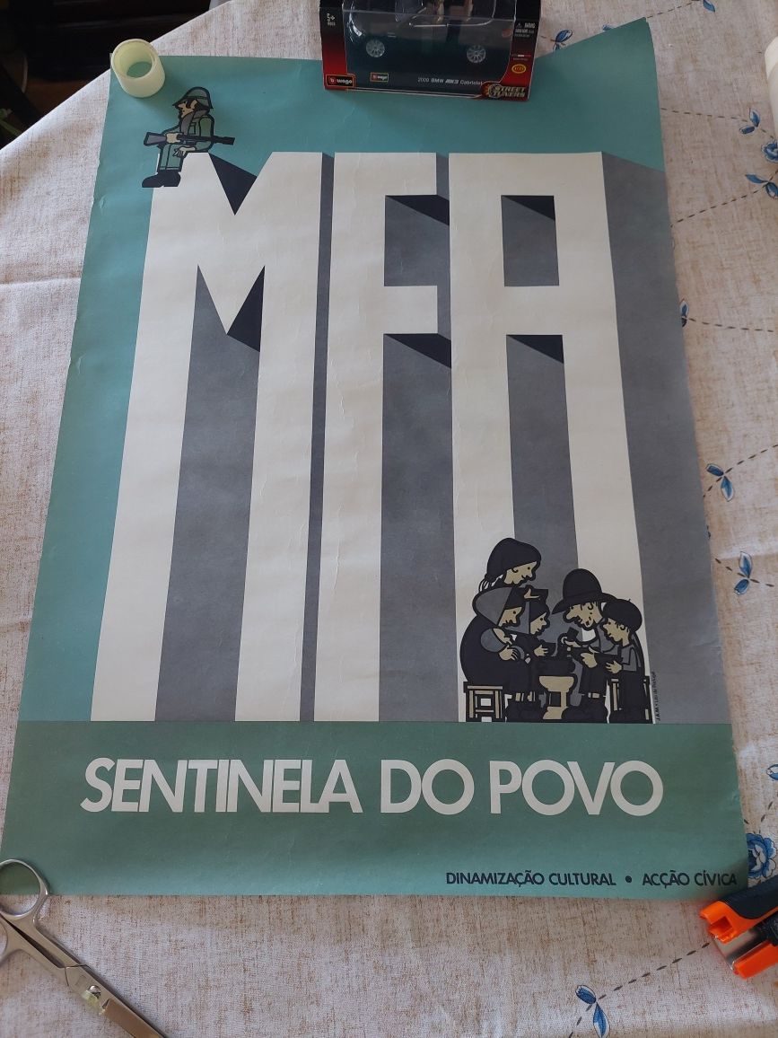 Raro cartaz 25 de abril de 1974 mfa