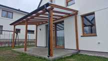 Zadaszenie tarasu, pergola, zabudowa tarasu, ruchome deseczki, domek