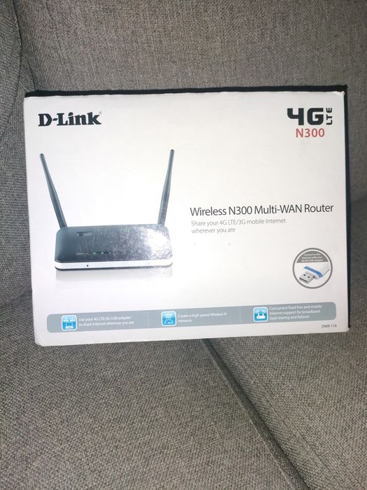 Zestaw Internetowy 4G lte: router D-Link DWR-116 + Modem Huawei E3372h
