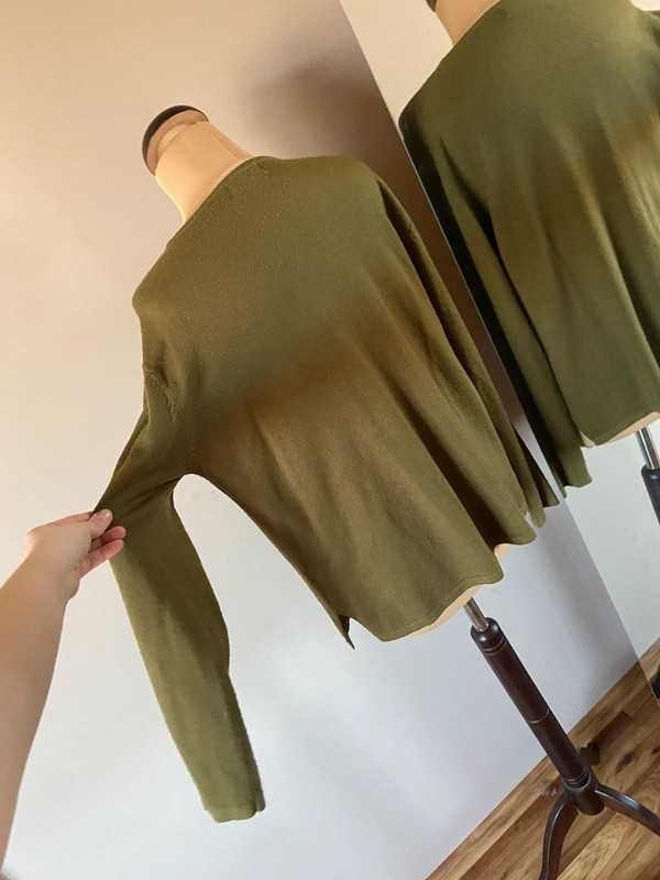 Xxxl gd kaszmir cashmere kardigan sweter khaki oliwkowy 44 42