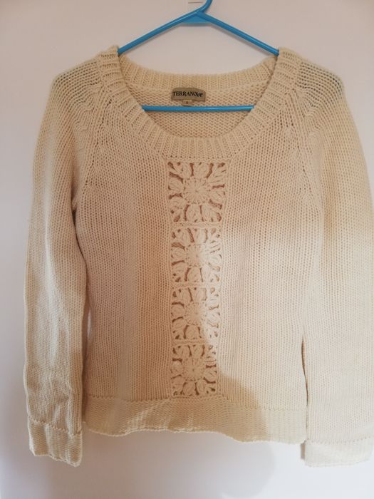 Sweterek ecru, nowy, terranova, rozmiar S