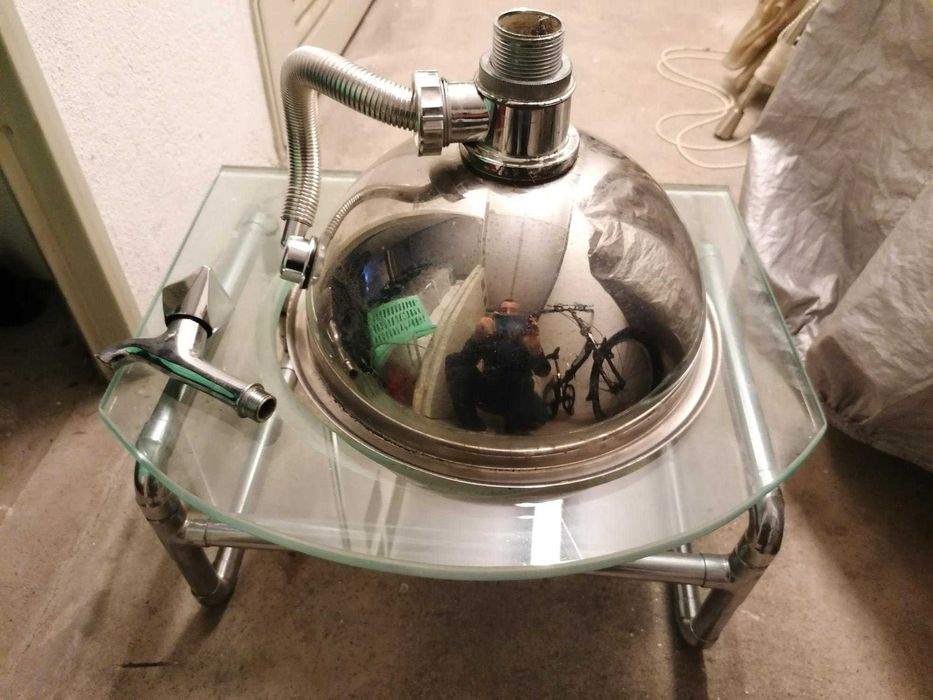 Lavatório inox com estrutura