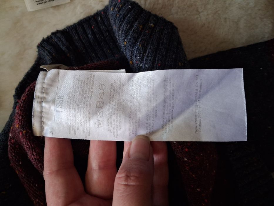 Dłuższy męski kardigan w kolorowe paski rozmiar L