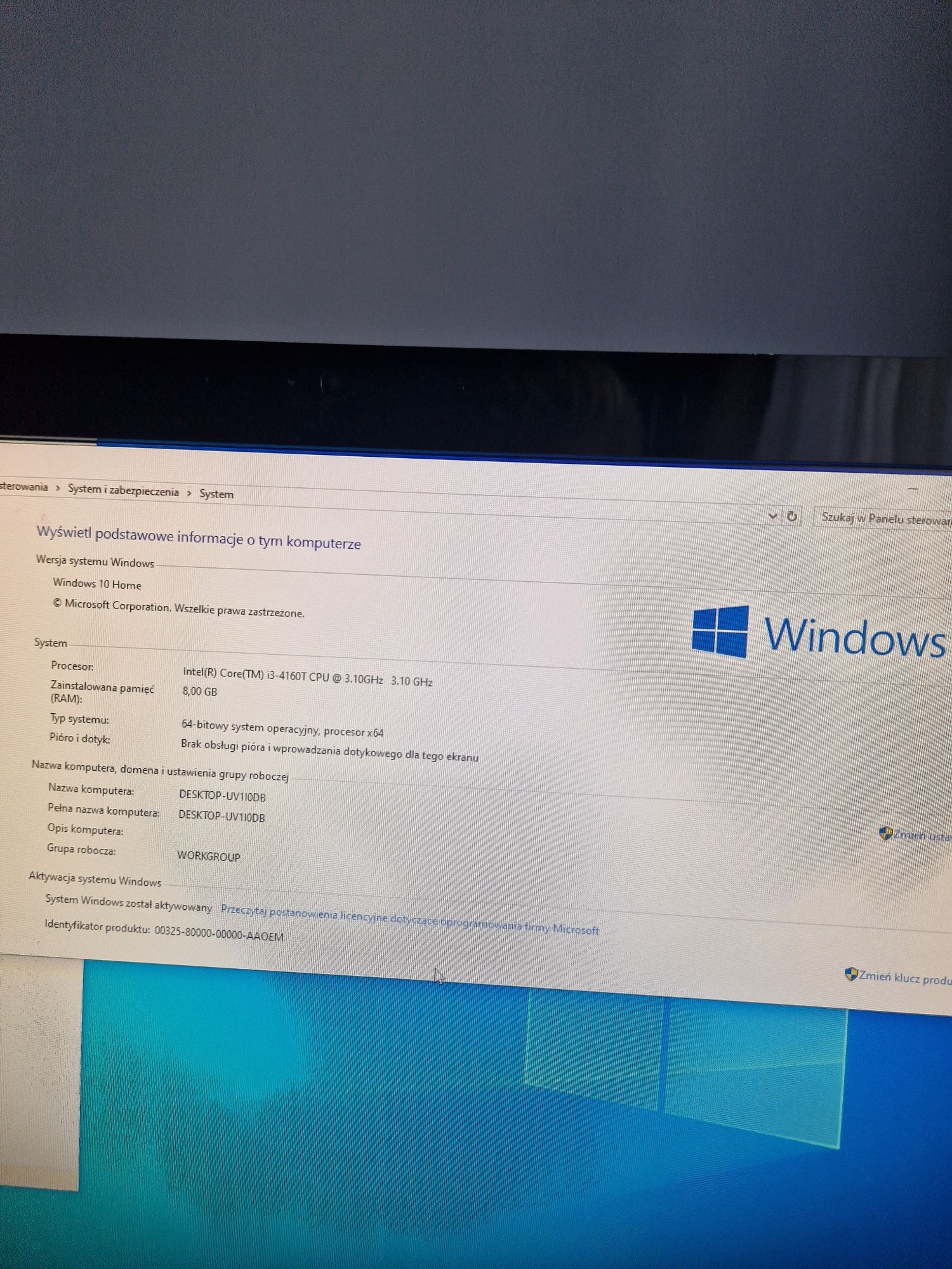 Lenovo 10150 All in One Komputer w monitorze - Intel i3 8GB RAM  Win10