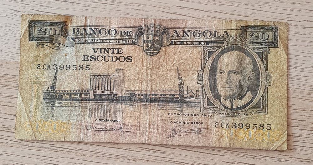 Nota de 20 escudos Banco de Angola