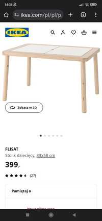 Stoliczek Ikea FLISAT + 2 małe pojemniki