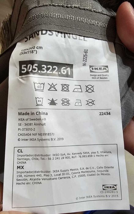 Zasłona Sandsvingell Ikea ;)