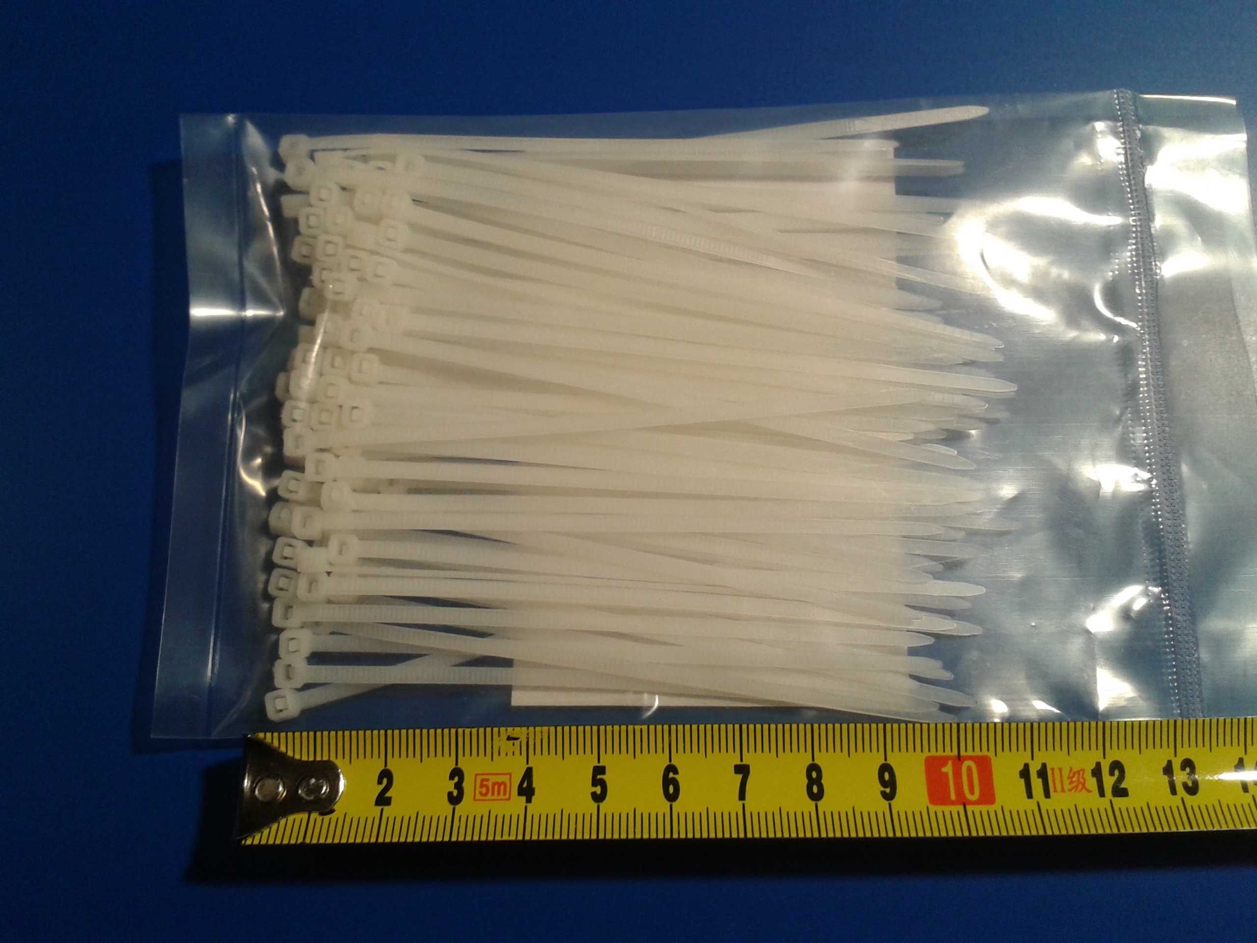 Opaski zaciskowe trytki 2,5x100mm zestaw 100 sztuk trytytki