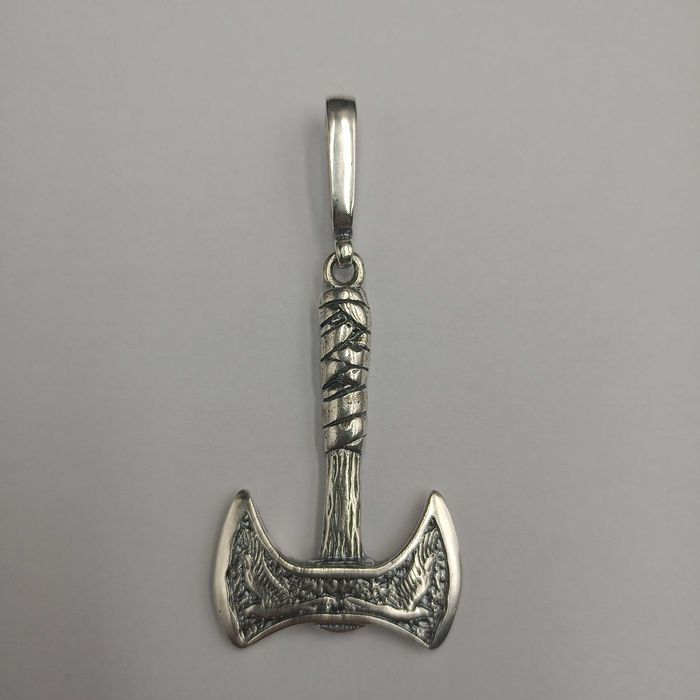 Zawieszka mitologii Wikingów Topór obusieczny srebro 925