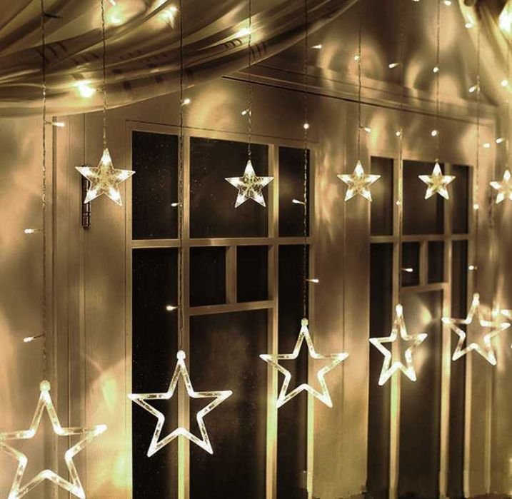 Світлодіодна гірлянда «Зірки» на вікно. В чудовому стані. Є 8 режимів!