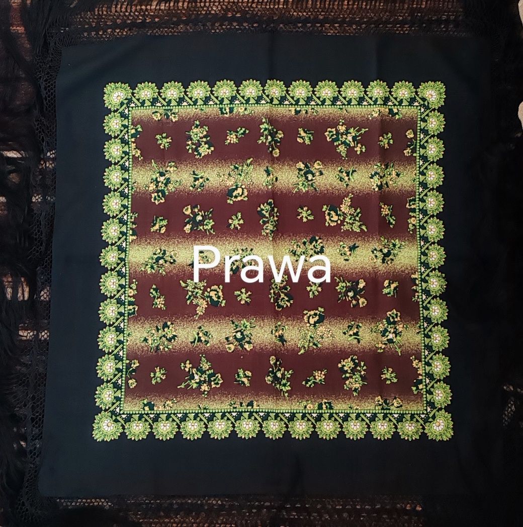 Chustka góralska ze strzępkami 105cm×105cm