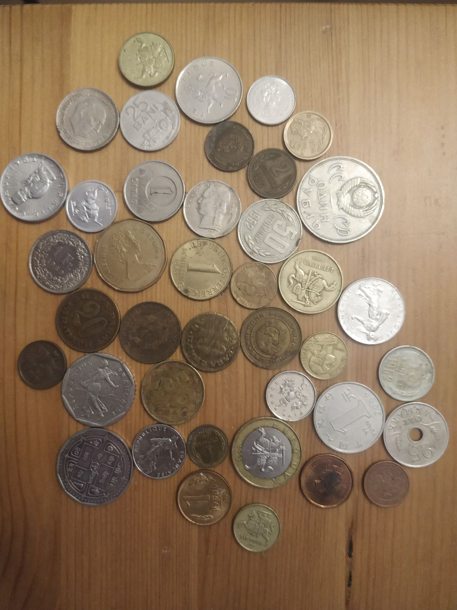 Monety z różnych krajów różne okresy - zbiór
