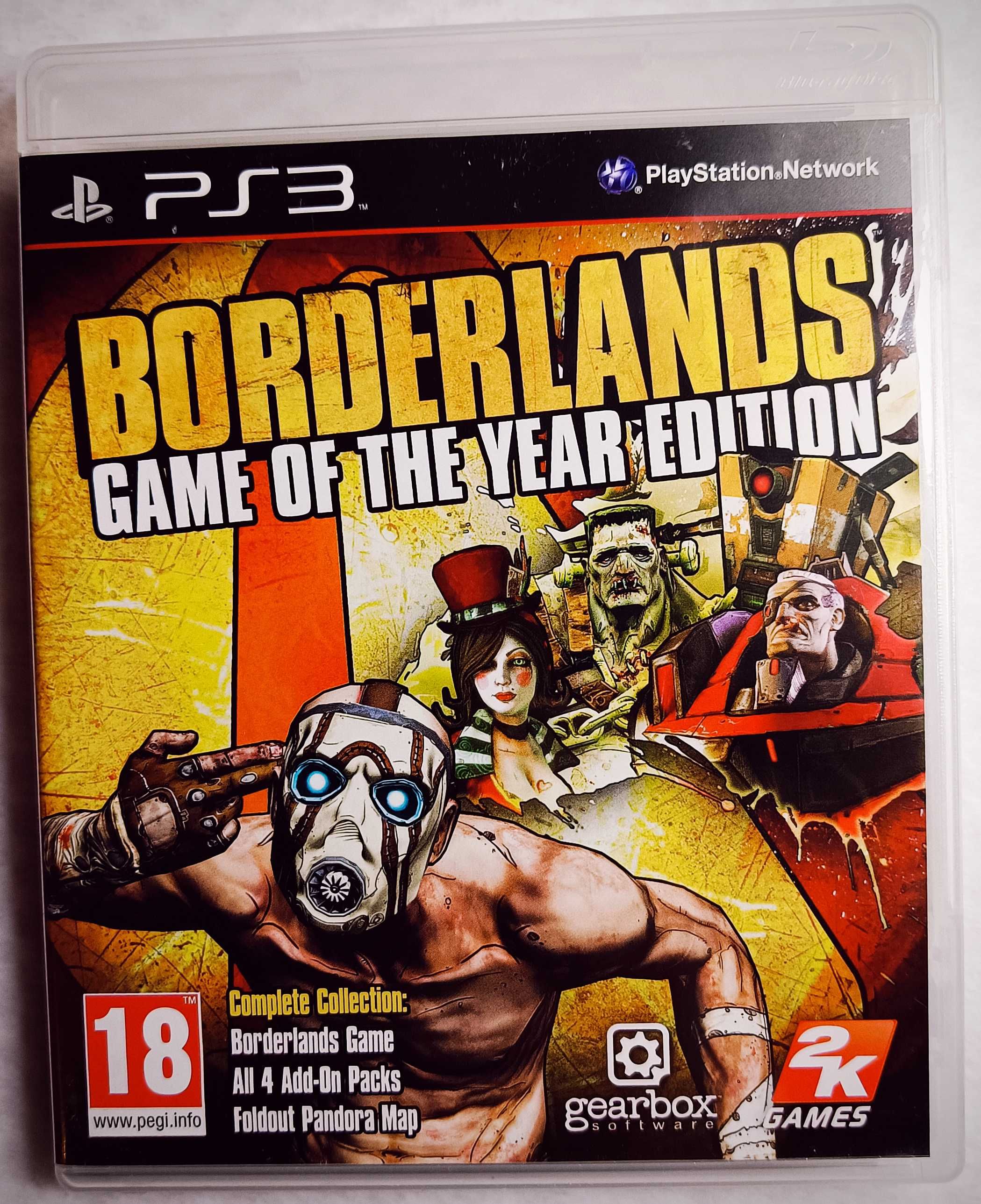 Borderlands Game of the Year Edition GotY PS3 Mapa/4 dodatki