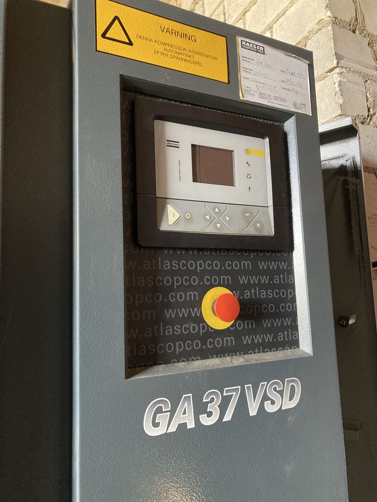 Kompresor śrubowy ATLAS COPCO GA 37 VSD