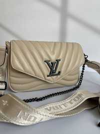 Женская сумка  Louis Vuitton,  бежевая Подарок девушке Луи Витон сумоч