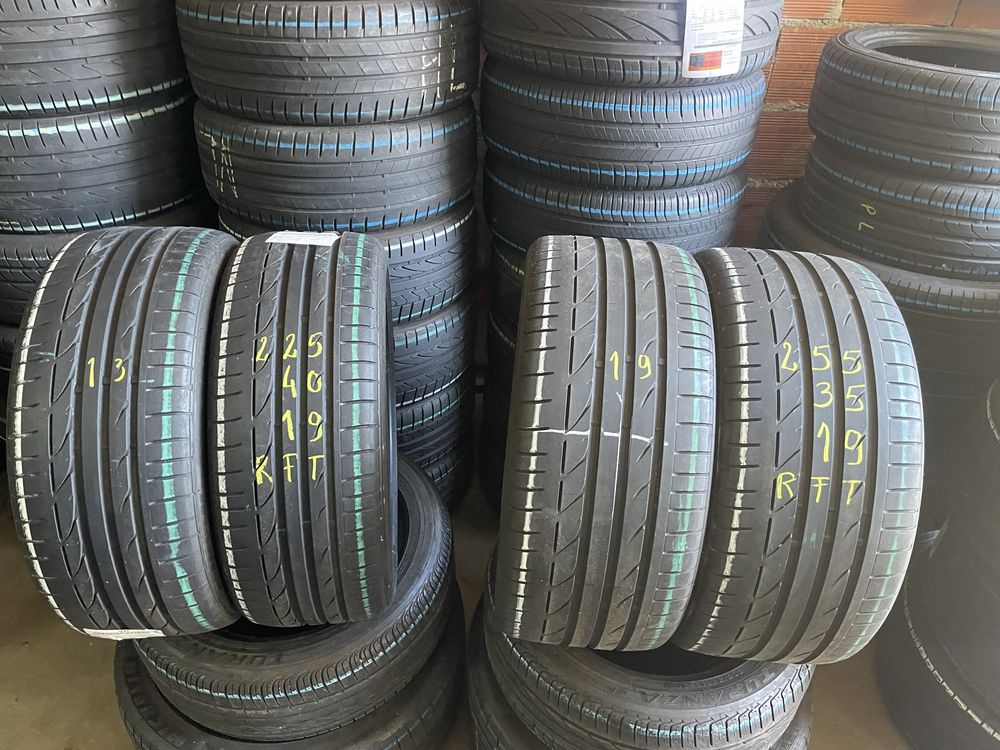 Pneus RFT 225/40/19 + 255/35/19 Bridgestone todos iguais impecaveis