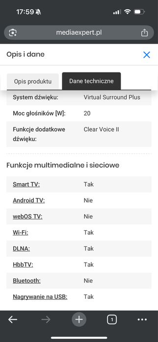 Telewizor LG smart tv dvbt-2 okulary 3D  42’