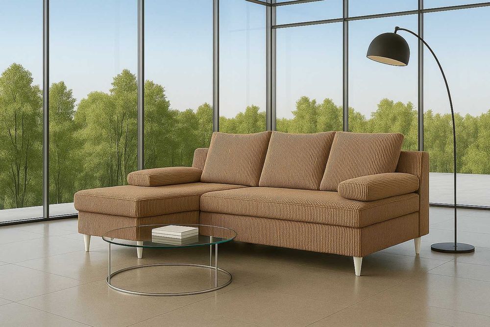 Narożnik Do Salonu BOSS Kanapa Sofa Rozkładana 2 Pojemniki Na Pościel