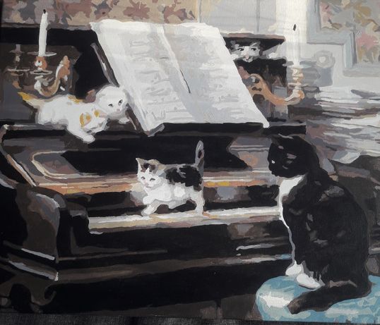 Продам картину "пухнасті піаністи"