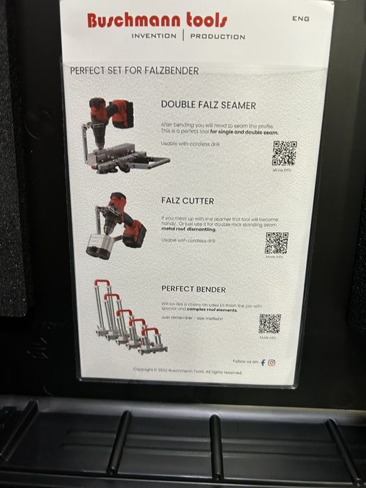 Фальцбендери Buschmann Tools