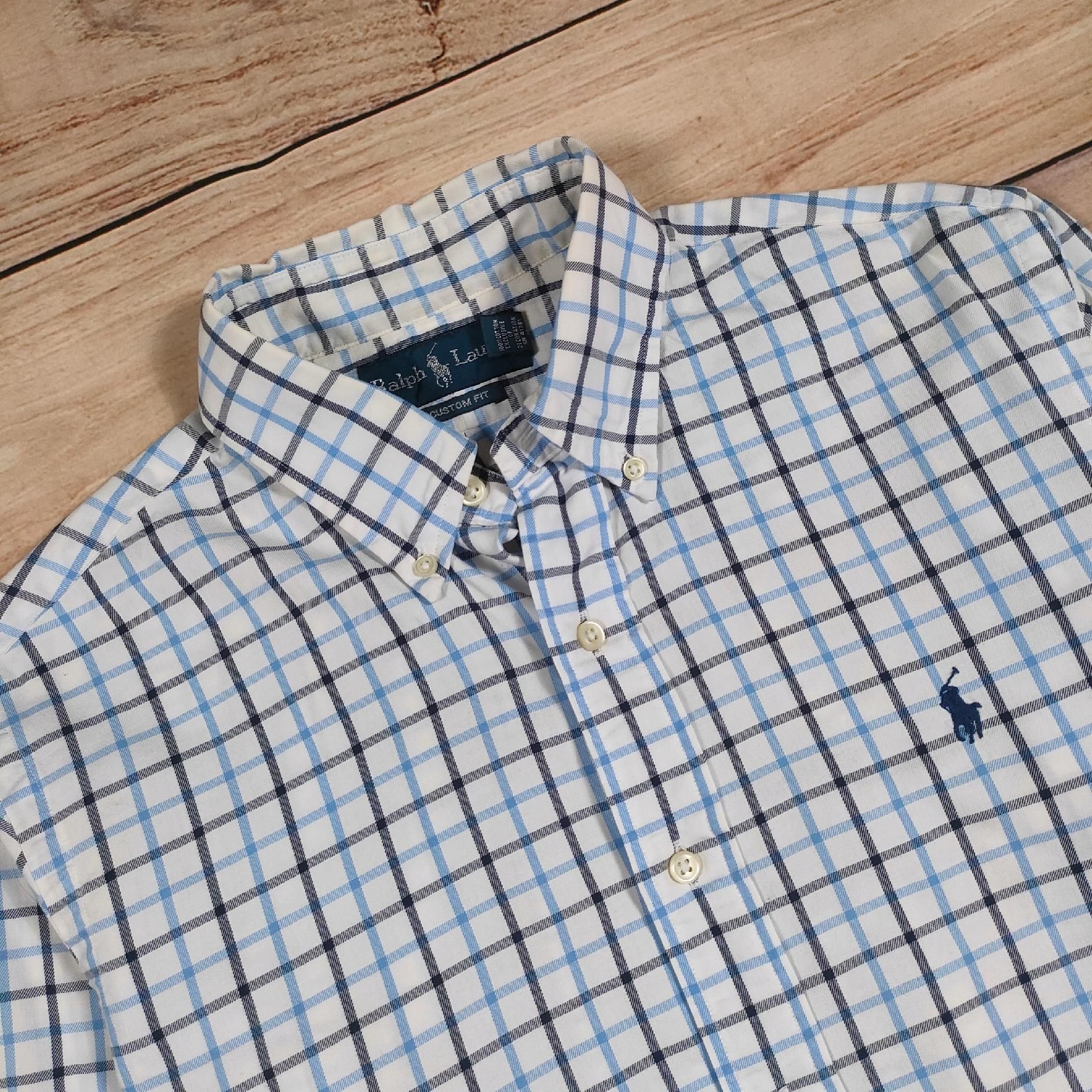 RALPH LAUREN Koszula w Kratkę Męska Logowana r. M