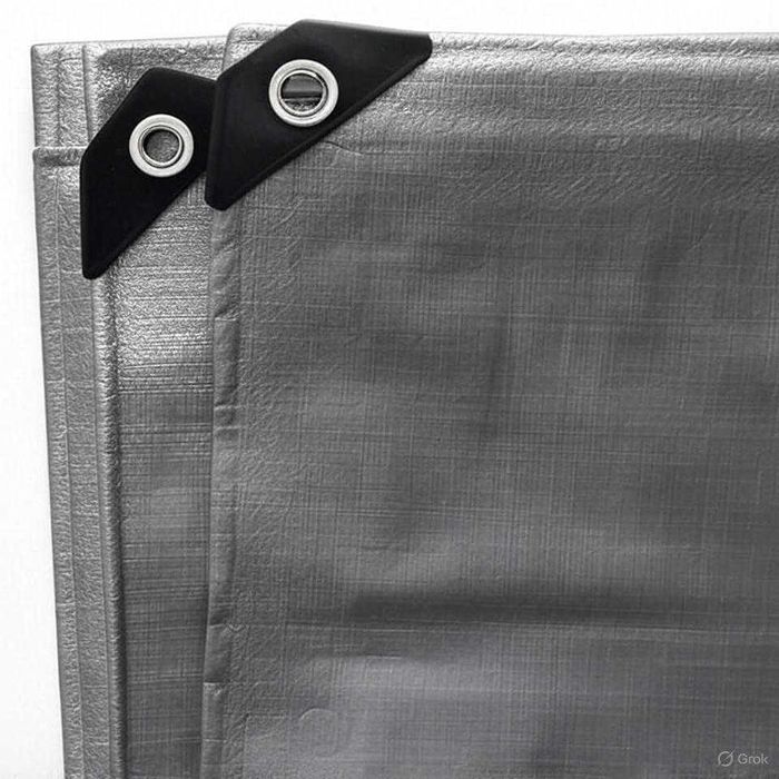 Тент 200 г/м² . Посилений край розмір 4х6 сірий (Доставка безкоштовна)