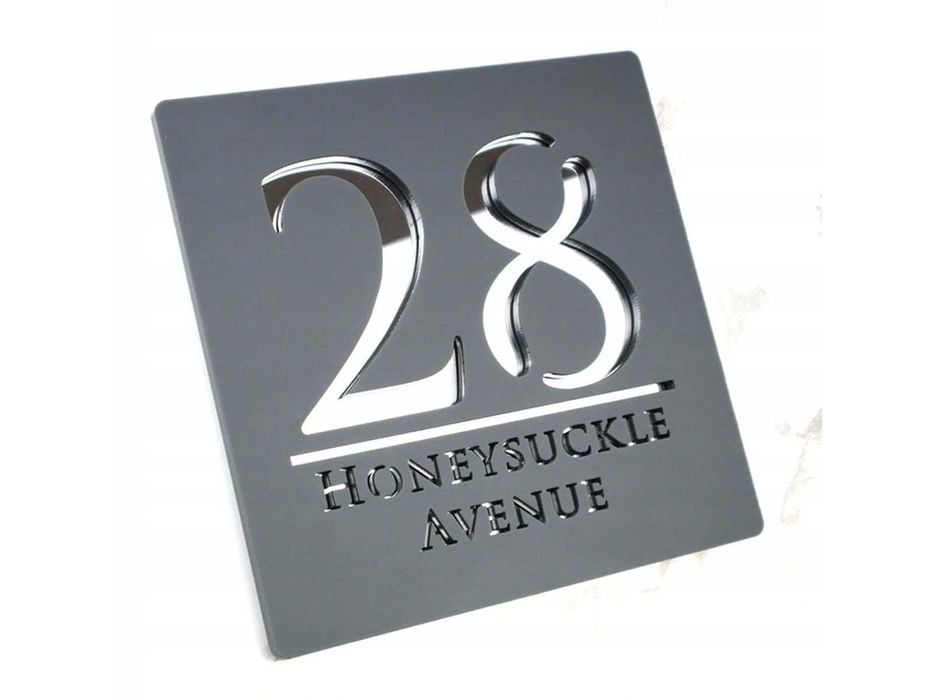 Tabliczka Adres Posesji Na Zamówienie Dom Zewnętrzna 29x29cm