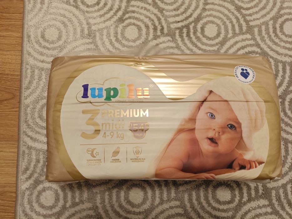 Nowe zamknięte pieluchy pampersy Lupilu premium rozm.3