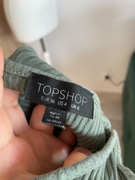Ciemnozielone body marki Topshop Rozmiar 36/S