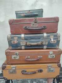 Art deco,5 szt.walizki,walizka,piętrowe,na wystrój,kolekcje