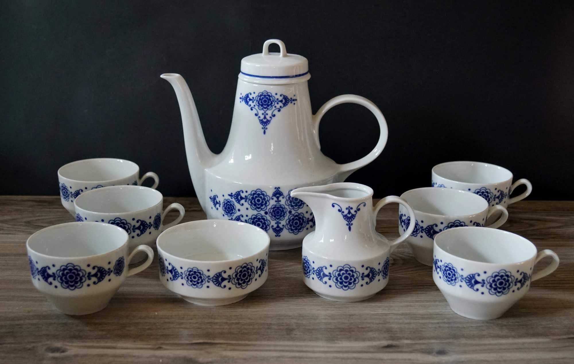 Porcelana Henneberg 1777 Echt Kobalt : piękny serwis