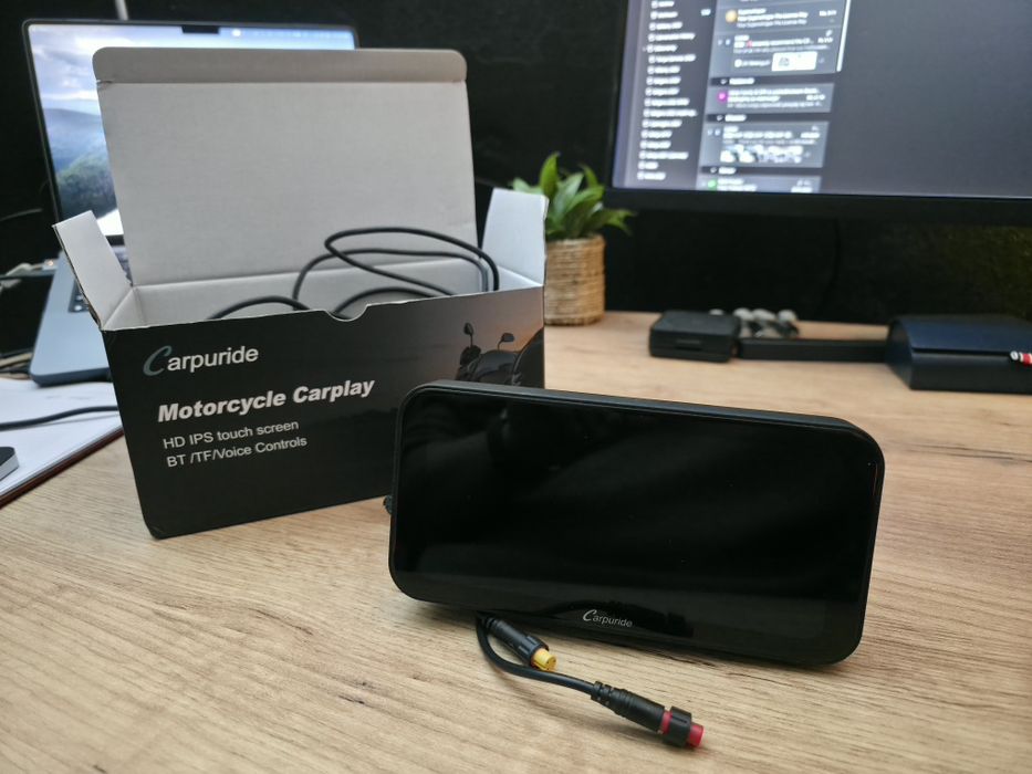 Carpuride W603D ekran carplay i android auto motocyklowy wodoodporny