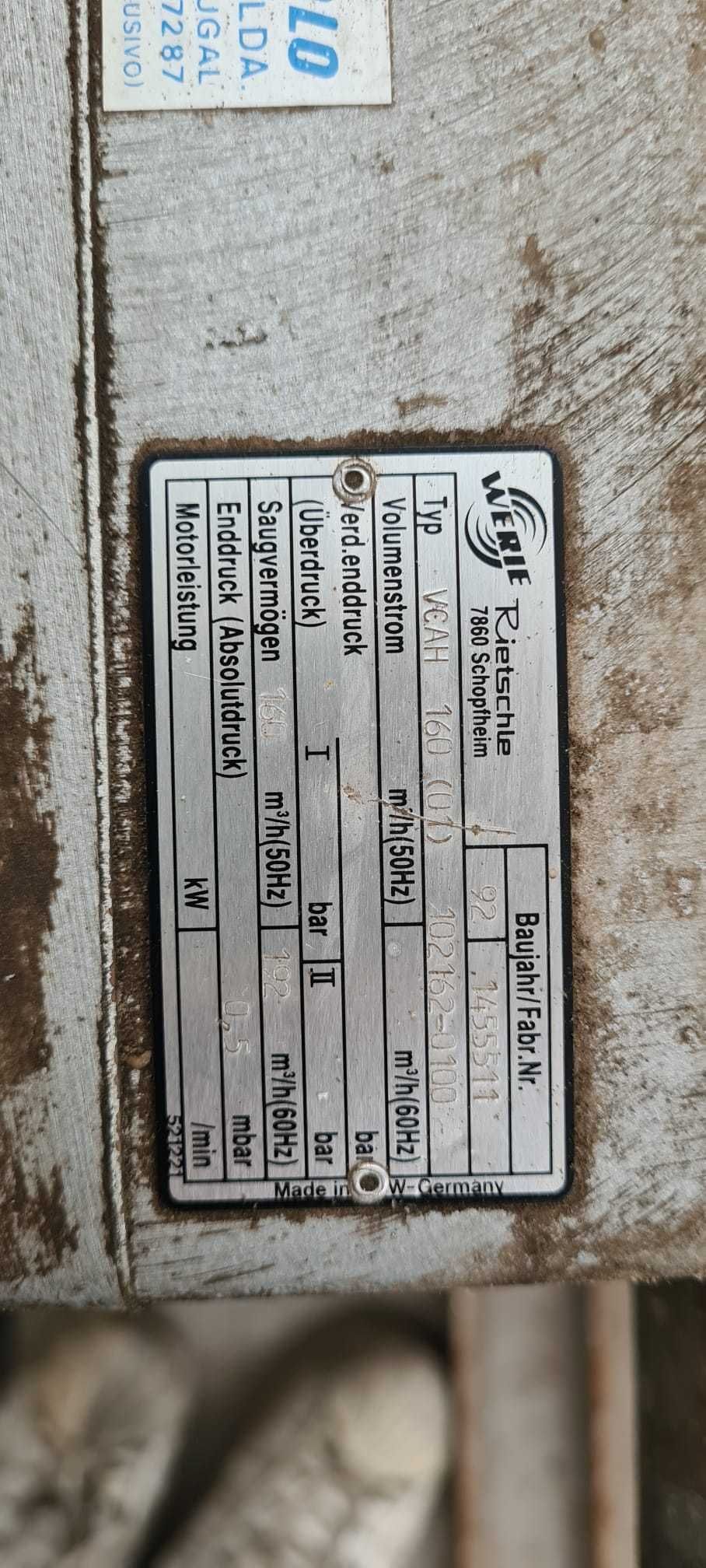 Bomba Vácuo Industrial Rietschle