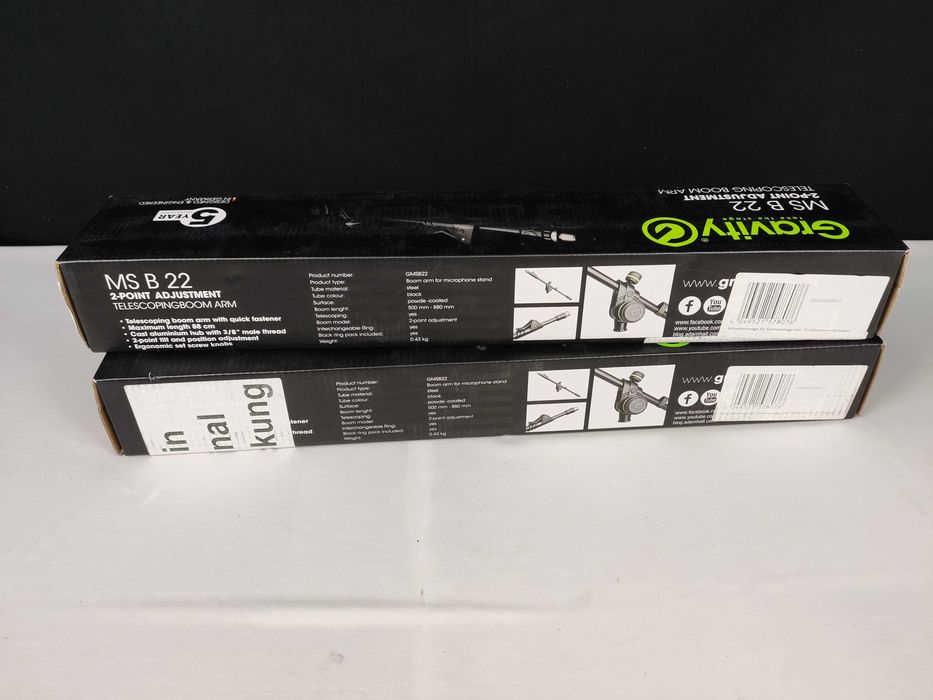 2x Gravity MS 0200 SET1 Suporte Microfone