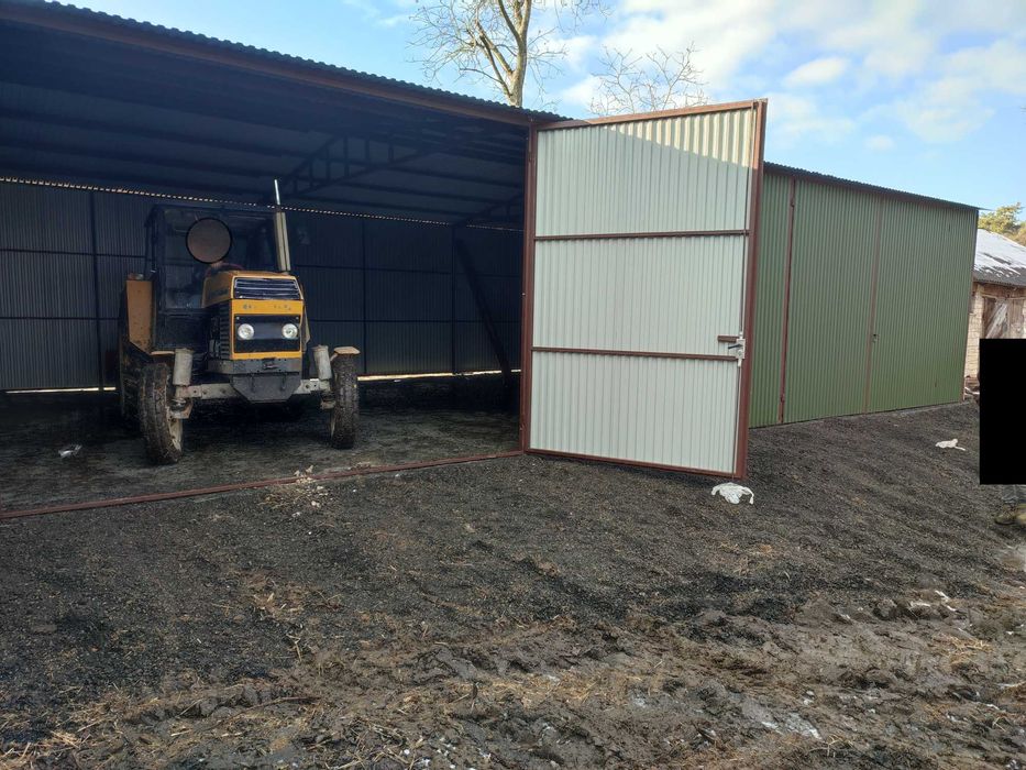 Duży Garaż Blaszany Niskie Ceny|Magazyn|Hala|Wiata GRAFIT  - GRZYWSTAL