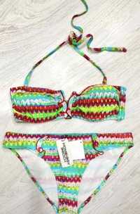 Kolorowy strój kąpielowy bikini Homeboy EUR 38/40 miseczka A/B