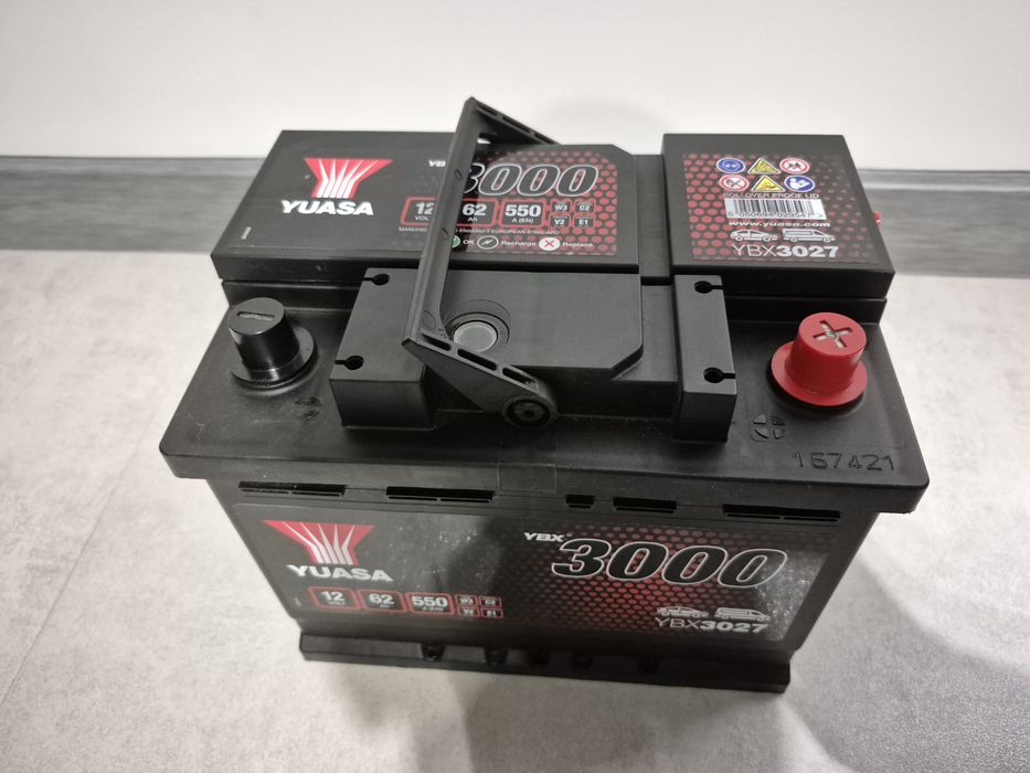 Akumulator 62ah 12V Yuasa 550A YBX3000
