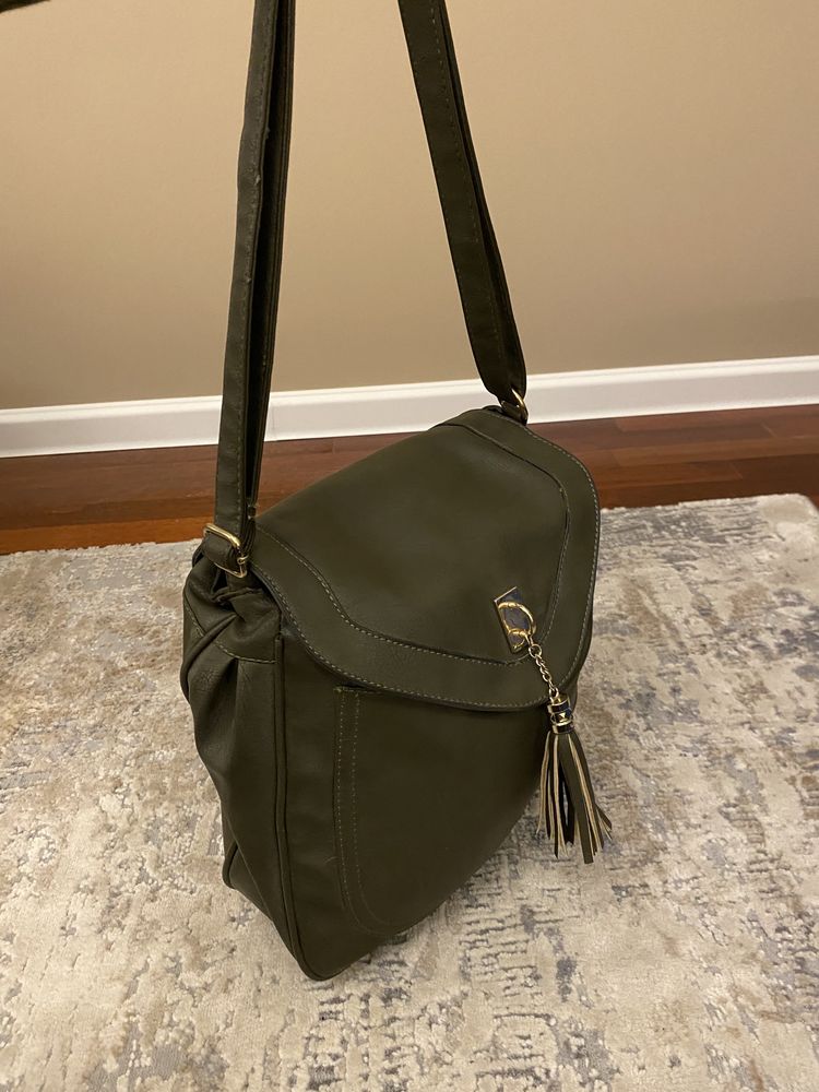 Torba skórzana khaki