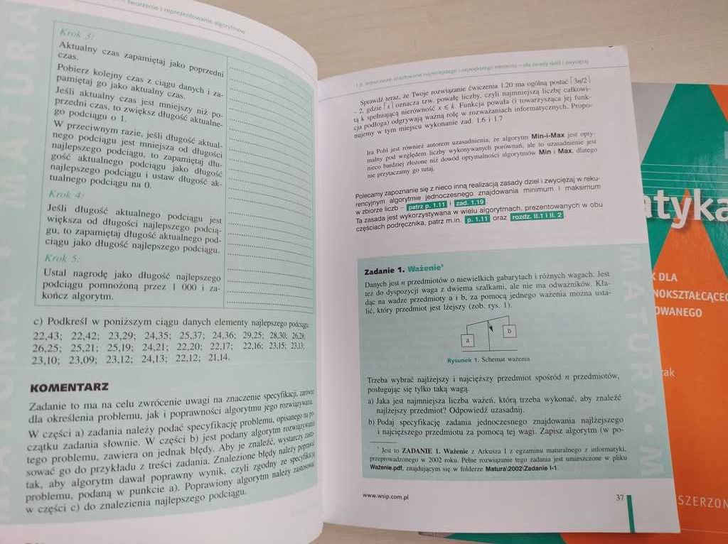 Informatyka część 1 i 2 podręcznik dla liceum kształcenie rozszerzone