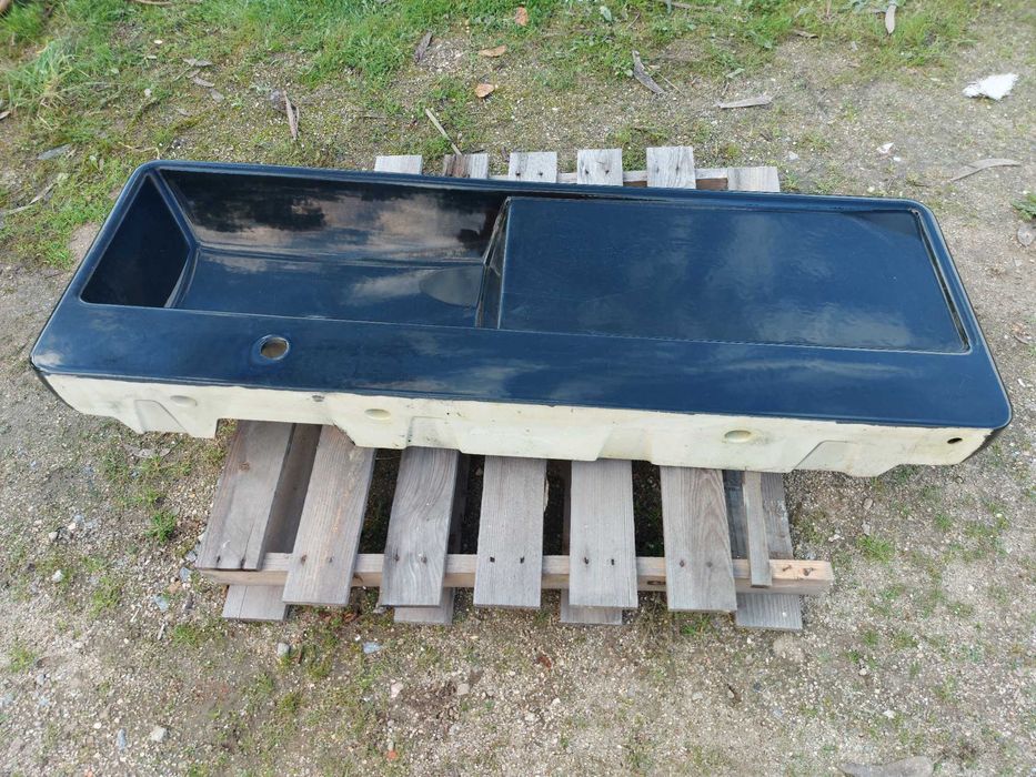 Lavatório de Pousar Preto 140 x 49 cm