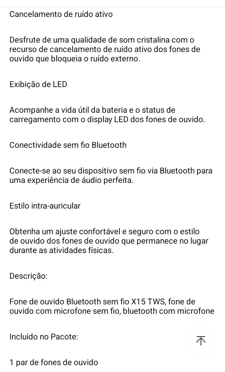 X15 TWS Sem Fio Bluetooth Headset, com Micro microfone