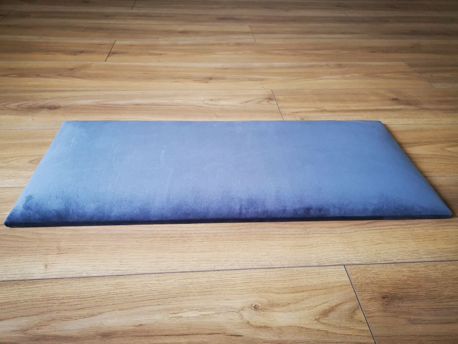 Panel tapicerowany premium 30x60, niebieski, błękit, popiel