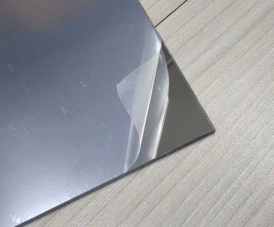 Наклейка на стену зеркальная акрил плитка 30*30 серебро/ хром