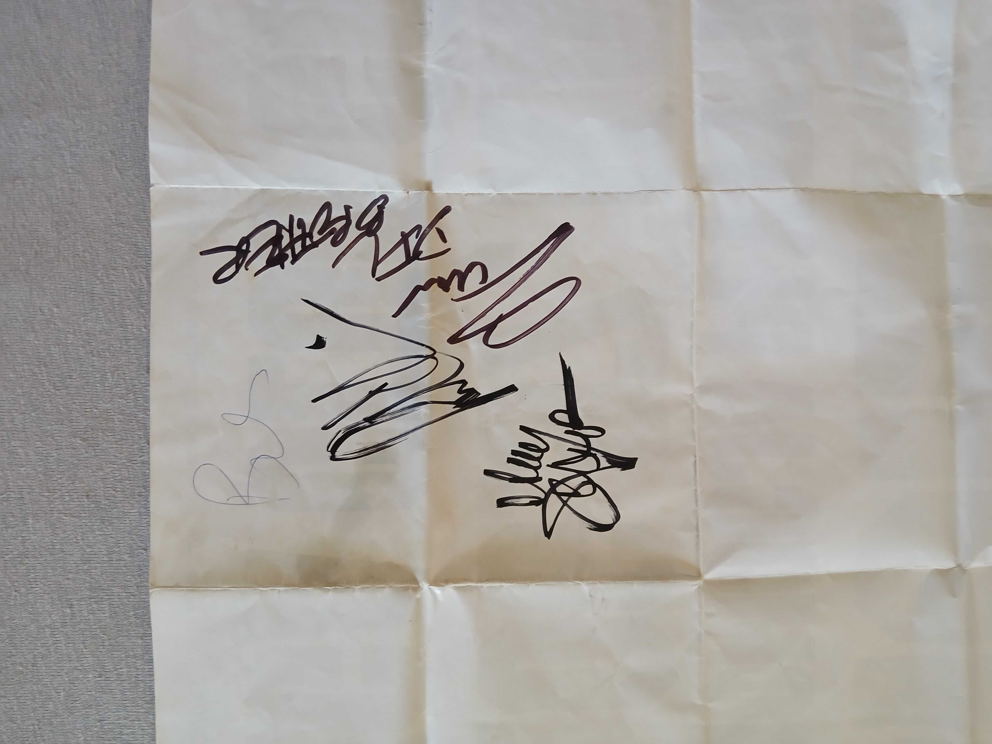 Plakat z autografami zespołu BIOHAZARD 97'