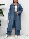 Spodnie Letnie Z Szerokimi Noagwkami Niebieskie Casual Shein Xxl 44