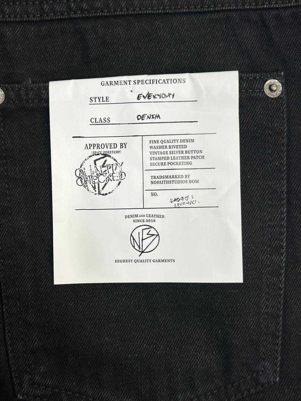 NFS NO FAITH STUDIOS baggy faded jeans archive opium джинсы черные S M