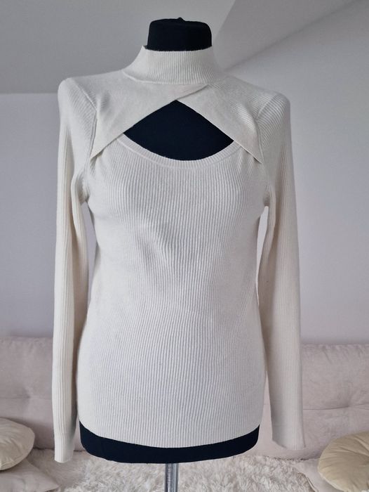 Pólgolwik prązkowany, ecru "F&F".